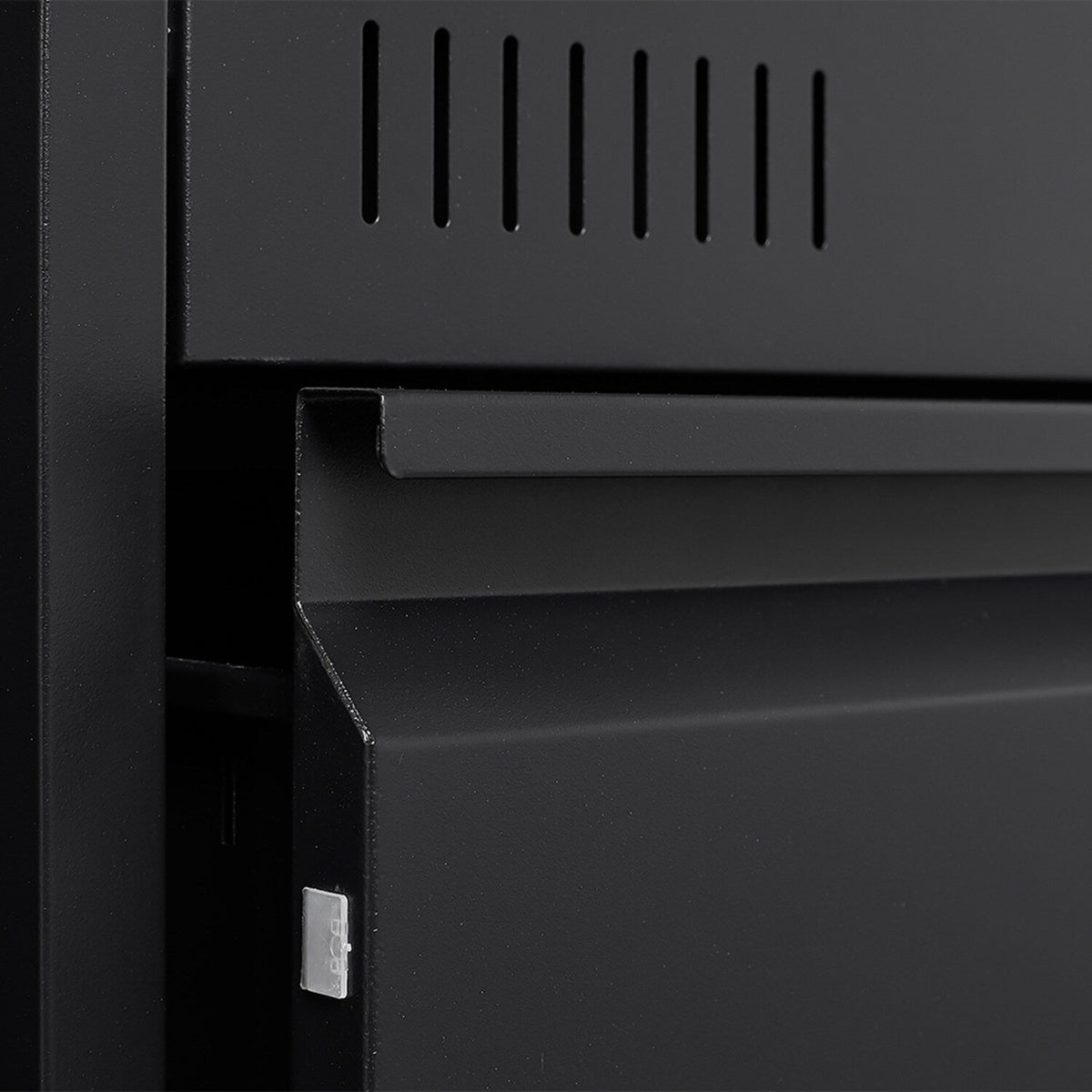 SINOFURN Black 3-Drawer 23.6-in File Cabinet