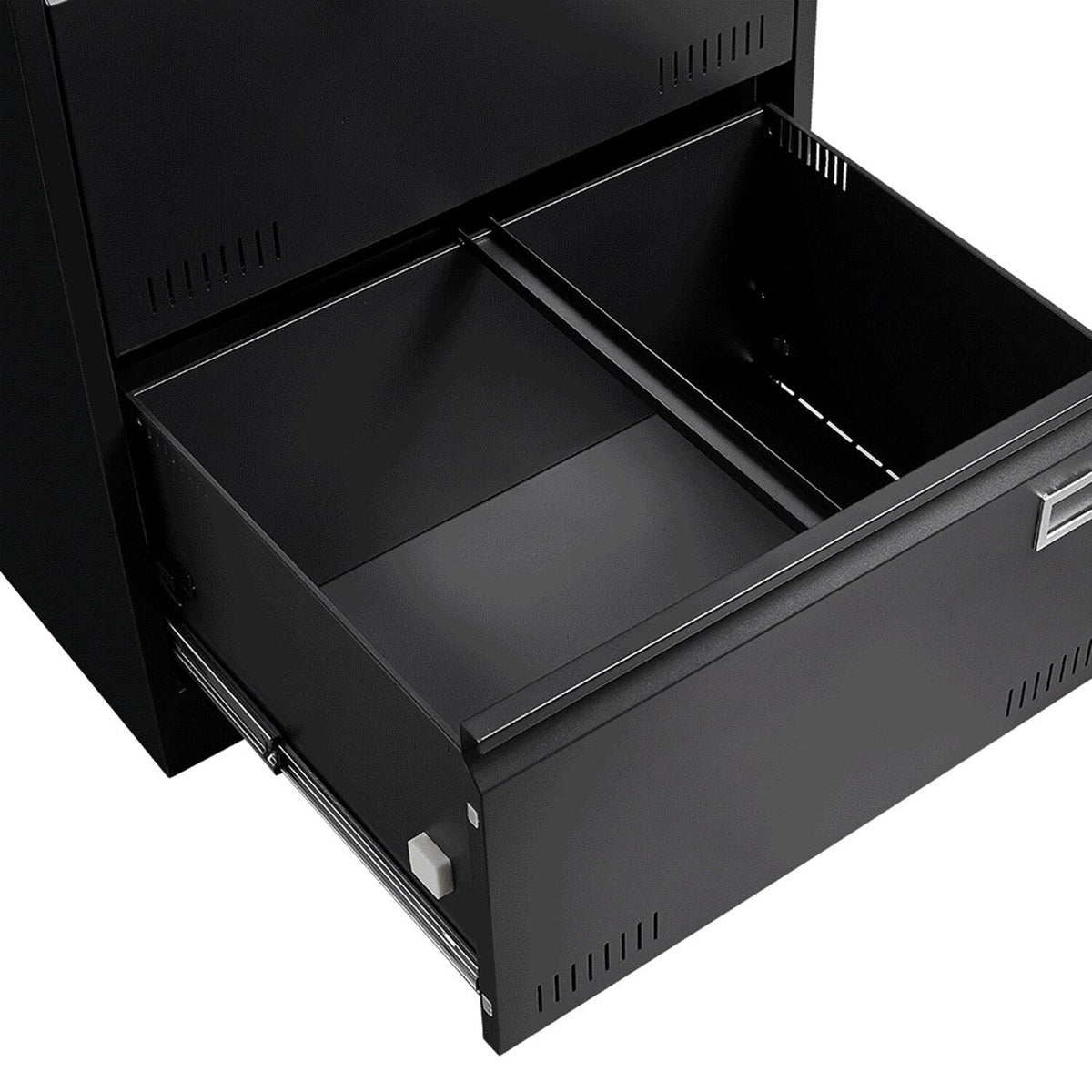 SINOFURN Black 3-Drawer 23.6-in File Cabinet