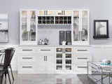 NewAge Products Home Bar 63-in x 36-in White Rectangle Bar Cabinet