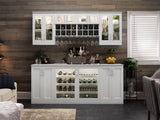 NewAge Products Home Bar 63-in x 36-in White Rectangle Bar Cabinet
