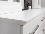NewAge Products Home Bar 42-in x 80-in White Rectangle Bar Cabinet