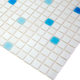 Apollo Tile Mingles White and Blue 12-in x 12-in Glossy Glass Uniform Squares Floor and Wall Tile (20-sq. ft/ Carton)