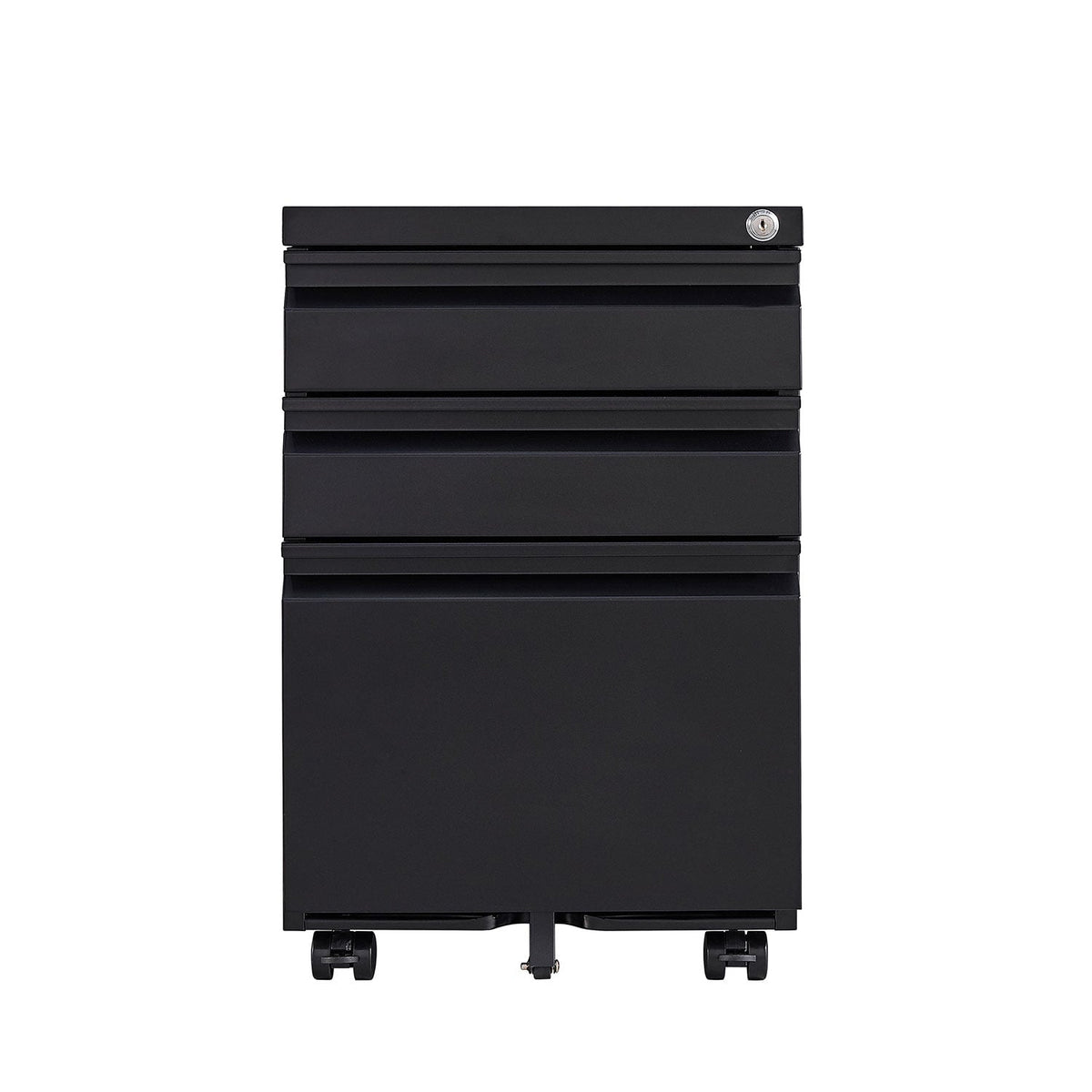 Bybafun White 3-Drawer 15.4-in File Cabinet