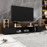FUFU&GAGA Modern/Contemporary Black Tv Cabinet Integrated Tv Mount (Accommodates TVs up to 80-in)