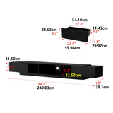 FUFU&GAGA Modern/Contemporary Black Tv Cabinet Integrated Tv Mount (Accommodates TVs up to 80-in)
