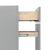 RELIABILT Overlake 18-in W x 34.5-in H x 24-in D Gray 1-Drawer Pull-out Wastebasket Base Ready To Assemble Plywood Cabinet (Recessed Panel Shaker Style)