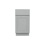 RELIABILT Overlake 18-in W x 34.5-in H x 24-in D Gray 1-Drawer Pull-out Wastebasket Base Ready To Assemble Plywood Cabinet (Recessed Panel Shaker Style)