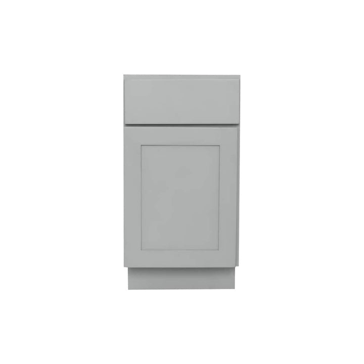 RELIABILT Overlake 18-in W x 34.5-in H x 24-in D Gray 1-Drawer Pull-out Wastebasket Base Ready To Assemble Plywood Cabinet (Recessed Panel Shaker Style)