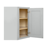 RELIABILT Overlake 24-in W x 36-in H x 24-in D Gray Diagonal Corner Wall Ready To Assemble Plywood Cabinet (Recessed Panel Shaker Style)