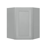 RELIABILT Overlake 24-in W x 36-in H x 24-in D Gray Diagonal Corner Wall Ready To Assemble Plywood Cabinet (Recessed Panel Shaker Style)