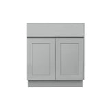 RELIABILT Overlake 36-in W x 34.5-in H x 24-in D Gray 1-Drawer Base Ready To Assemble Plywood Cabinet (Recessed Panel Shaker Door Style)