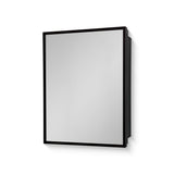 AAZJ AS 20-in x 26-in Surface/Recessed Mount Black Mirrored Medicine Cabinet