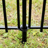 YARDLINK Grand Ambrose XL 3-ft H x 4-1/2-ft W Black Powder Coated Steel No Dig Flat-top No Dig Decorative Fence Panel