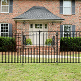 YARDLINK Grand Ambrose XL 3-ft H x 4-1/2-ft W Black Powder Coated Steel No Dig Flat-top No Dig Decorative Fence Panel