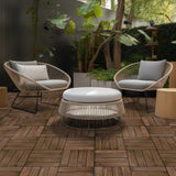 Achim 12-in x 12-in 27-Pack Royal Mahogany Unfinished Wood Deck Tile (27-sq ft)