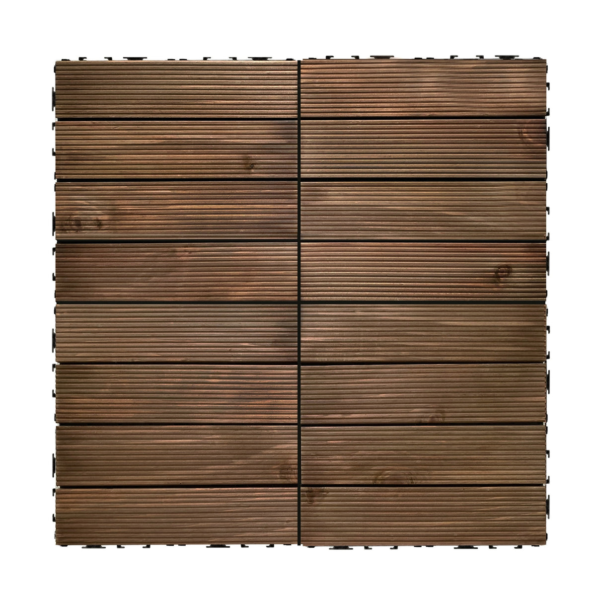 Achim 12-in x 12-in 27-Pack Royal Mahogany Unfinished Wood Deck Tile (27-sq ft)
