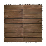 Achim 12-in x 12-in 27-Pack Royal Mahogany Unfinished Wood Deck Tile (27-sq ft)