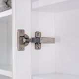WELLFOR GRACE Solid Wood 36-in x 34-in Surface Mount White Mirrored Soft Close Medicine Cabinet