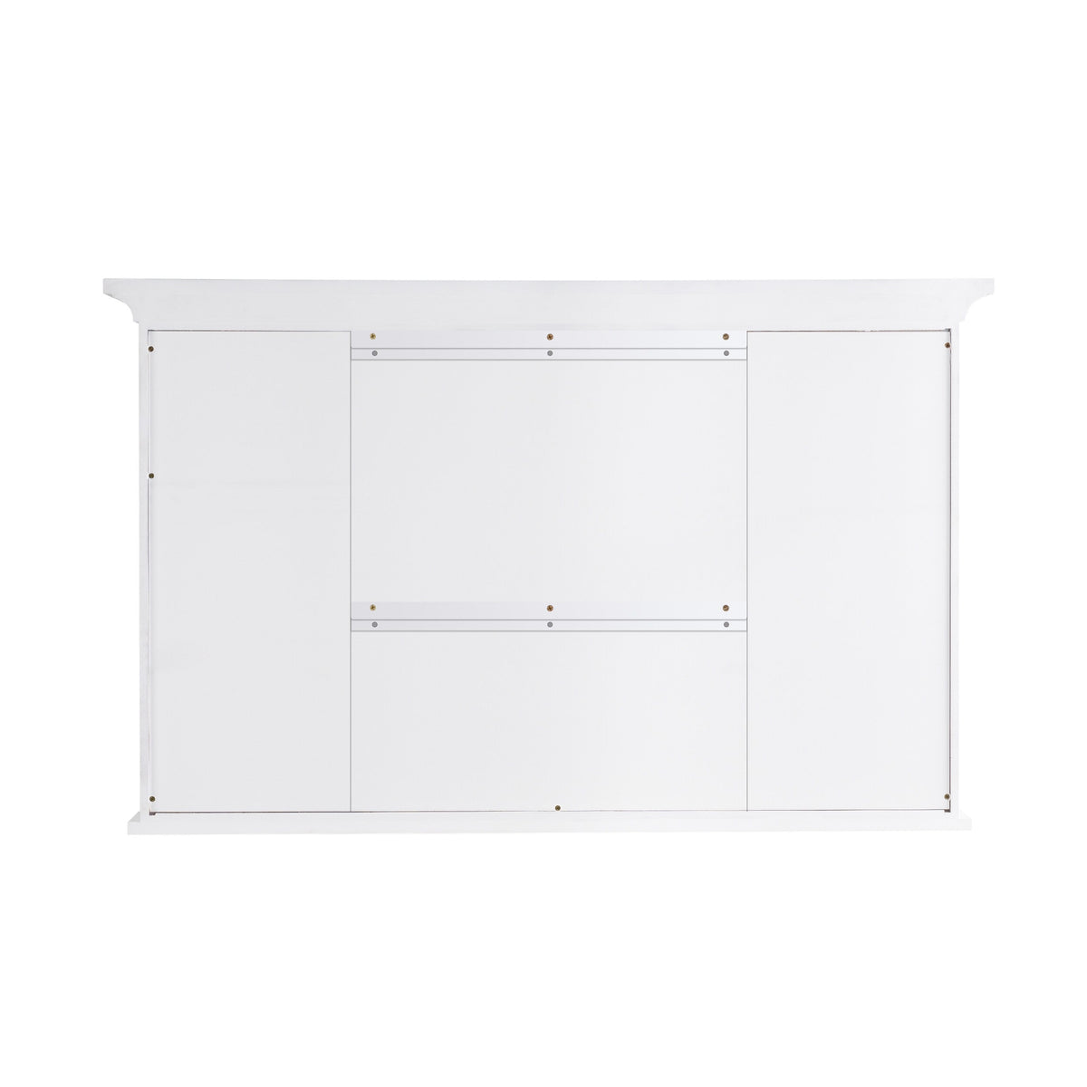 WELLFOR GRACE Solid Wood 48-in x 30-in Surface Mount White Mirrored Soft Close Medicine Cabinet