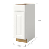 allen + roth Tilson 12-in W x 34.5-in H x 24-in D Linen 1-Drawer Base Fully Assembled Cabinet (Raised Panel Square Style)