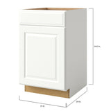 allen + roth Tilson 21-in W x 34.5-in H x 24-in D Linen 1-Drawer Base Fully Assembled Cabinet (Raised Panel Square Style)