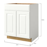 allen + roth Tilson 27-in W x 34.5-in H x 24-in D Linen 1-Drawer Base Fully Assembled Cabinet (Raised Panel Square Style)