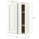 allen + roth Tilson 24-in W x 36.125-in H x 12-in D Linen Blind Corner Wall Fully Assembled Cabinet (Raised Panel Square Style)