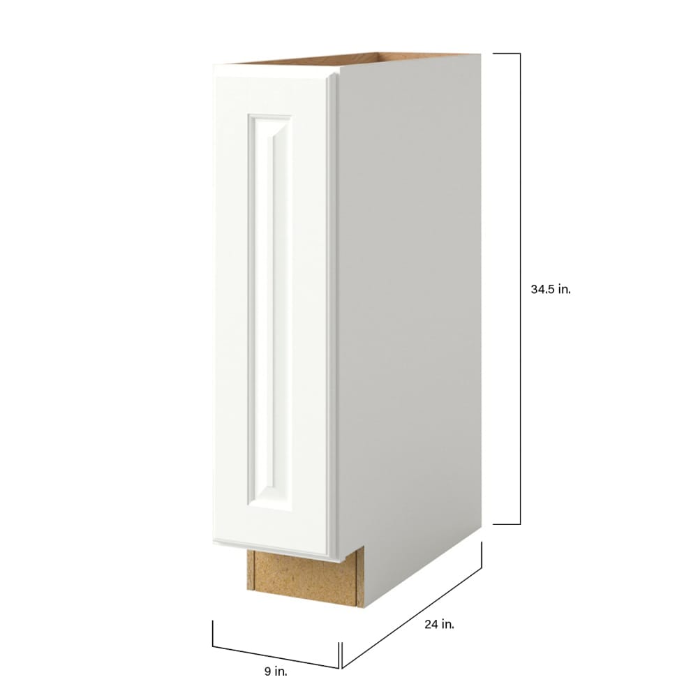 allen + roth Tilson 9-in W x 34.5-in H x 24-in D Linen Pull-out Cabinet Base Fully Assembled Cabinet (Raised Panel Style)