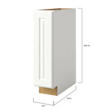 allen + roth Tilson 9-in W x 34.5-in H x 24-in D Linen Pull-out Cabinet Base Fully Assembled Cabinet (Raised Panel Style)