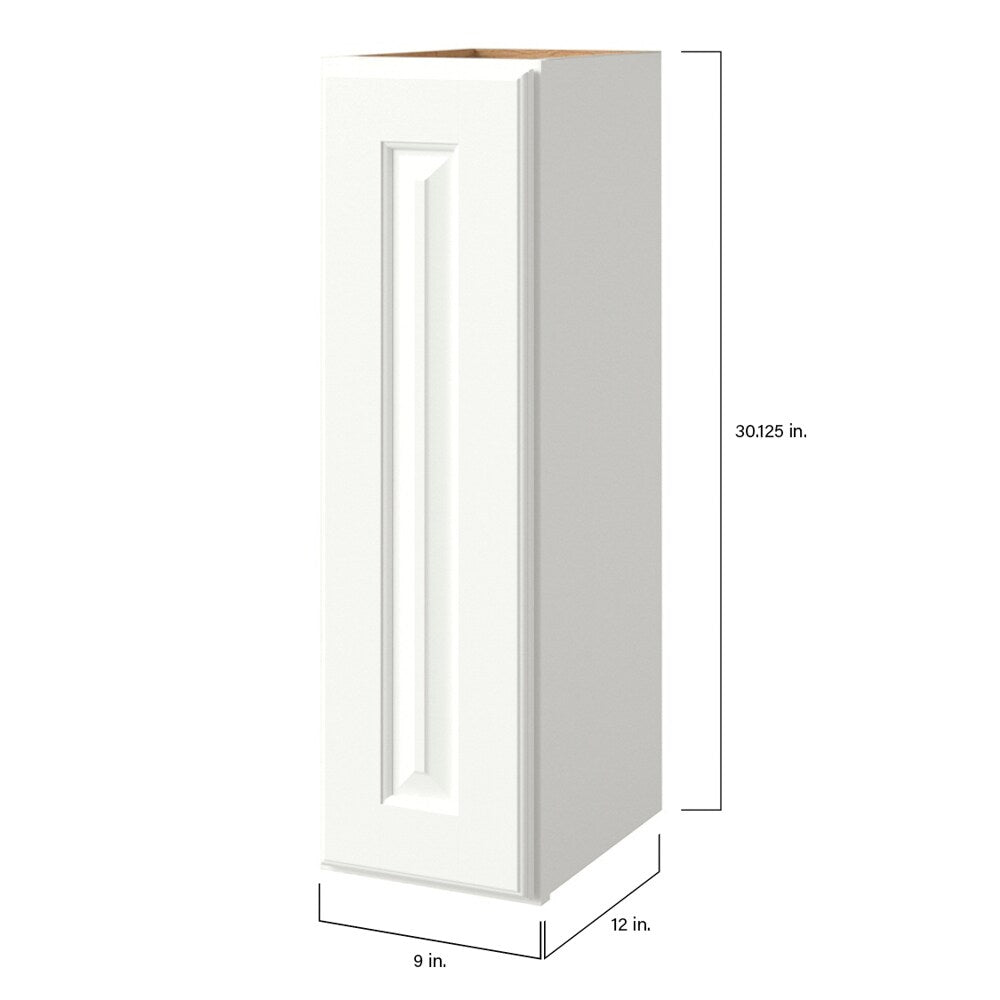 allen + roth Tilson 9-in W x 30.125-in H x 12-in D Linen Wall Fully Assembled Cabinet (Raised Panel Square Door Style)