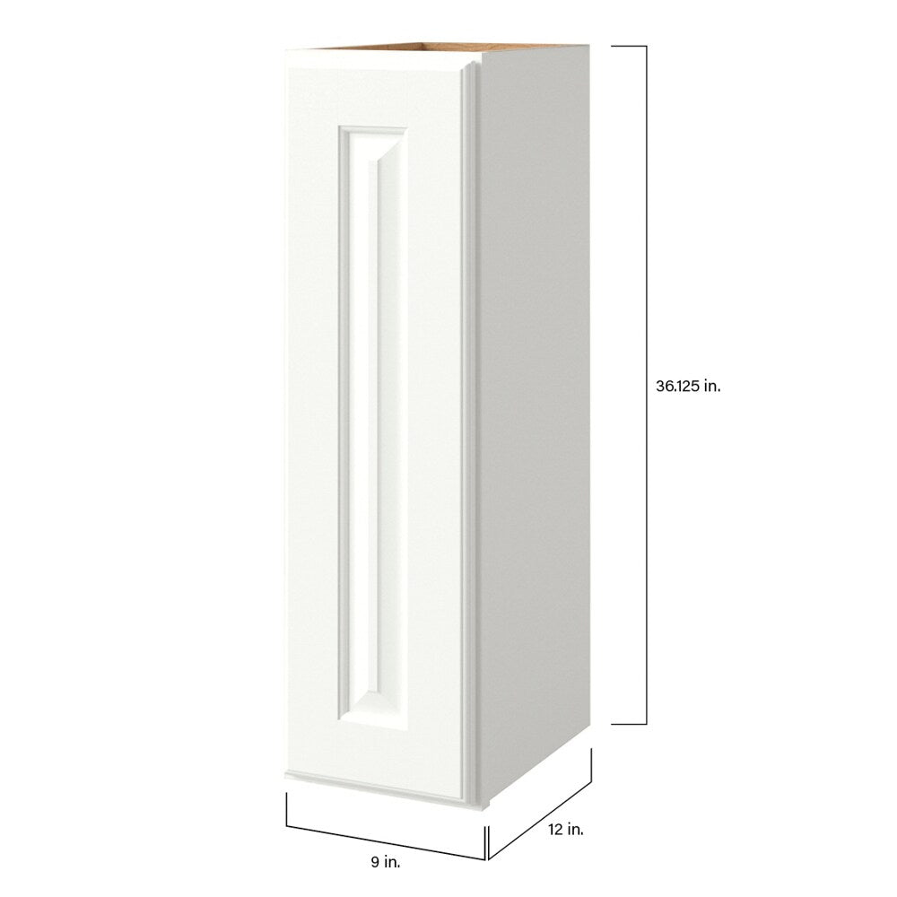 allen + roth Tilson 9-in W x 36.125-in H x 12-in D Linen Wall Fully Assembled Cabinet (Raised Panel Square Door Style)