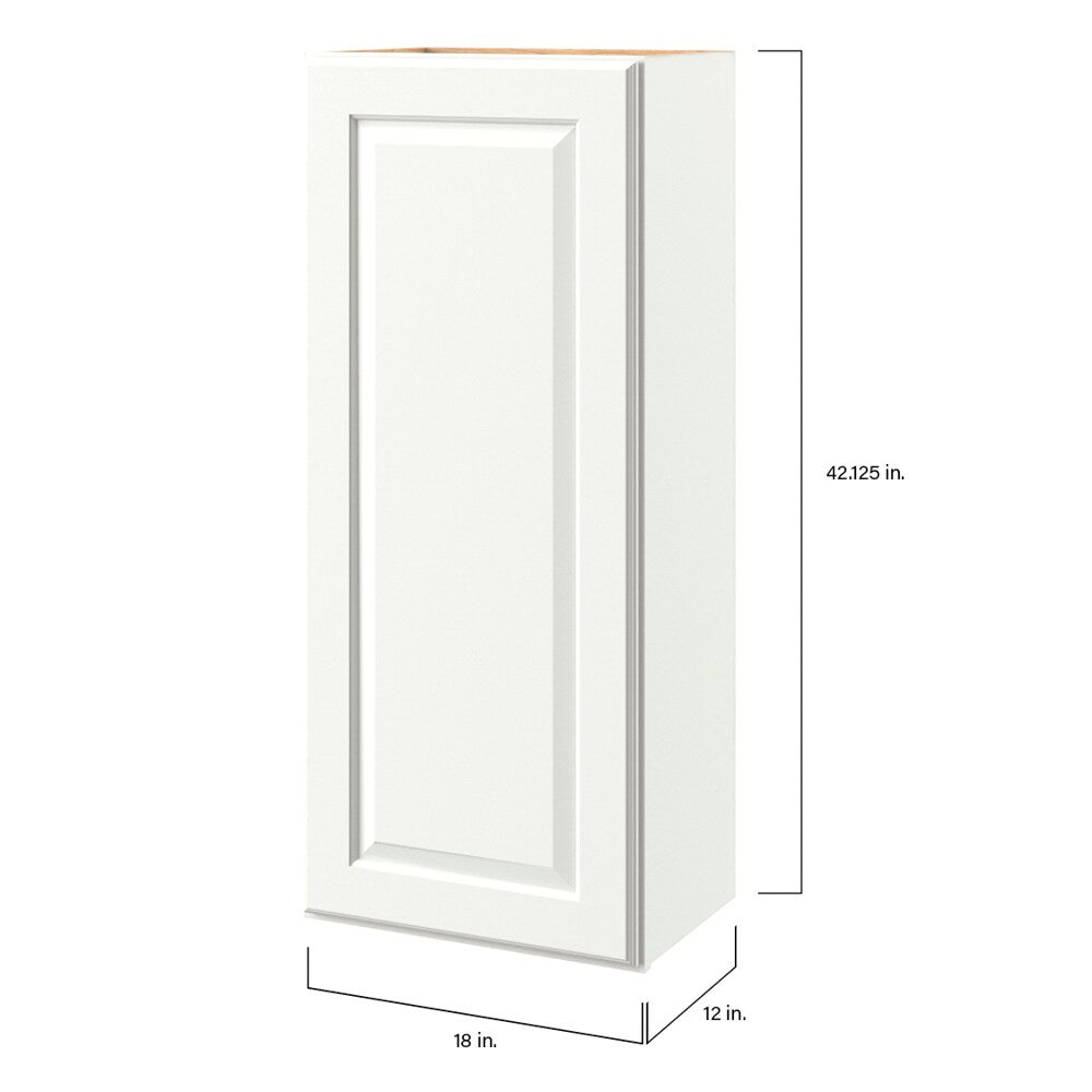allen + roth Tilson 18-in W x 42.125-in H x 12-in D Linen Wall Fully Assembled Cabinet (Raised Panel Square Door Style)