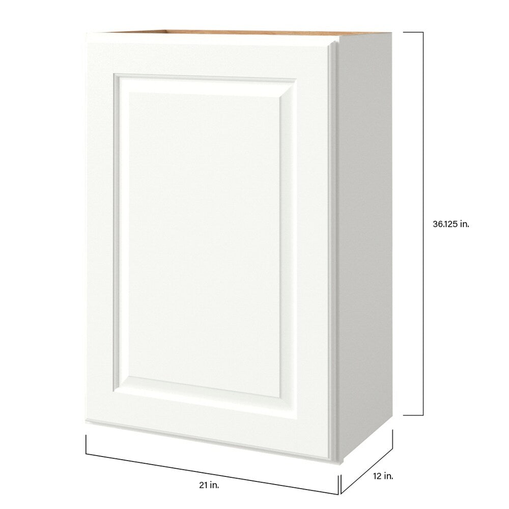 allen + roth Tilson 21-in W x 36.125-in H x 12-in D Linen Wall Fully Assembled Cabinet (Raised Panel Square Door Style)