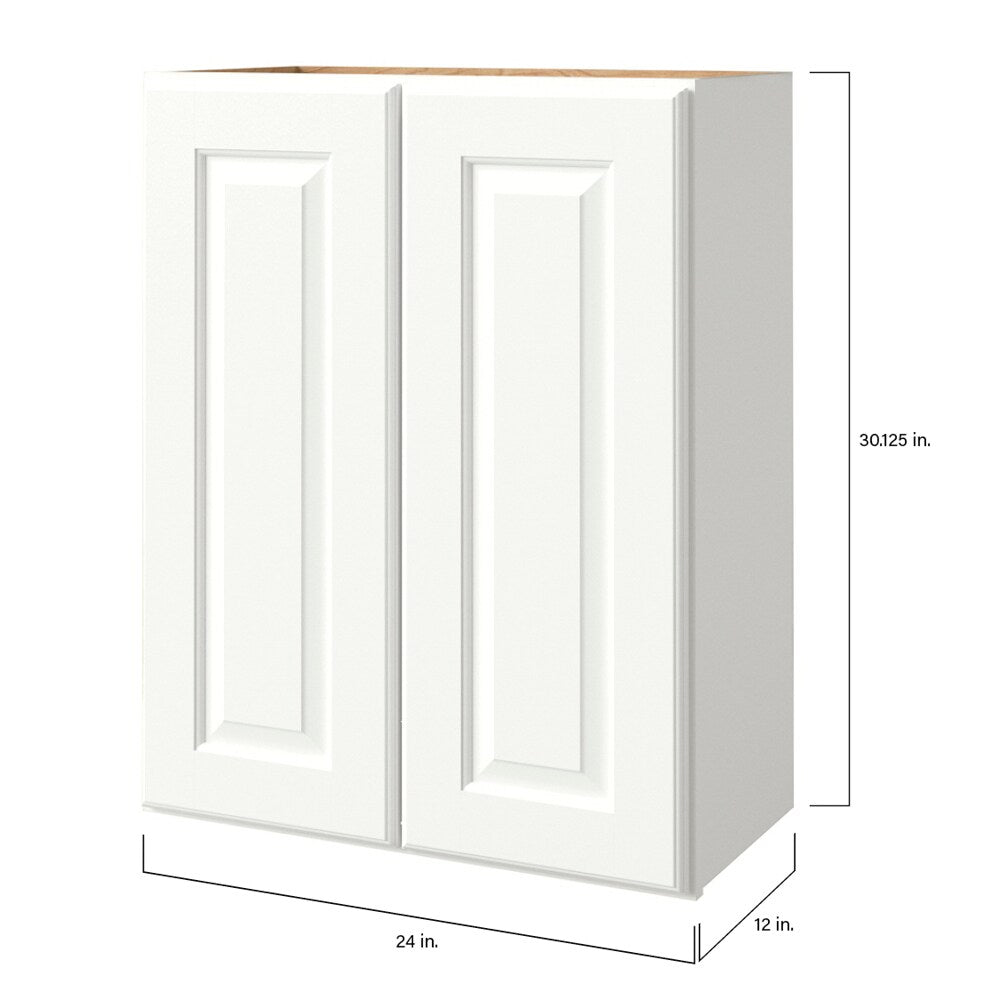 allen + roth Tilson 24-in W x 30.125-in H x 12-in D Linen Wall Fully Assembled Cabinet (Raised Panel Square Door Style)