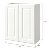 allen + roth Tilson 27-in W x 39.125-in H x 12-in D Linen Wall Fully Assembled Cabinet (Raised Panel Square Door Style)