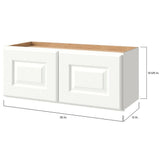 allen + roth Tilson 30-in W x 12.125-in H x 12-in D Linen Wall Fully Assembled Cabinet (Raised Panel Square Door Style)