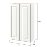 allen + roth Tilson 27-in W x 42.125-in H x 12-in D Linen Wall Fully Assembled Cabinet (Raised Panel Square Door Style)