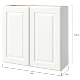 allen + roth Tilson 33-in W x 36.125-in H x 12-in D Linen Wall Fully Assembled Cabinet (Raised Panel Square Door Style)