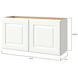 allen + roth Tilson 36-in W x 18.625-in H x 12-in D Linen Wall Fully Assembled Cabinet (Raised Panel Square Door Style)