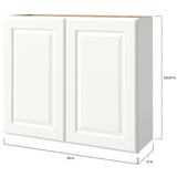 allen + roth Tilson 36-in W x 30.125-in H x 12-in D Linen Wall Fully Assembled Cabinet (Raised Panel Square Door Style)