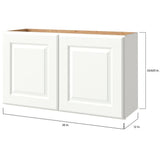 allen + roth Tilson 36-in W x 20.625-in H x 12-in D Linen Wall Fully Assembled Cabinet (Raised Panel Square Door Style)