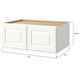 allen + roth Tilson 36-in W x 15.125-in H x 24-in D Linen Wall Fully Assembled Cabinet (Raised Panel Square Door Style)