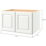 allen + roth Tilson 36-in W x 20.625-in H x 24-in D Linen Wall Fully Assembled Cabinet (Raised Panel Square Door Style)