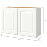 allen + roth Tilson 36-in W x 24.5-in H x 12-in D Linen Wall Fully Assembled Cabinet (Raised Panel Square Door Style)