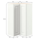 allen + roth Tilson 24-in W x 42.125-in H x 12-in D Linen L-shaped Corner Wall Fully Assembled Cabinet (Raised Panel Square Style)