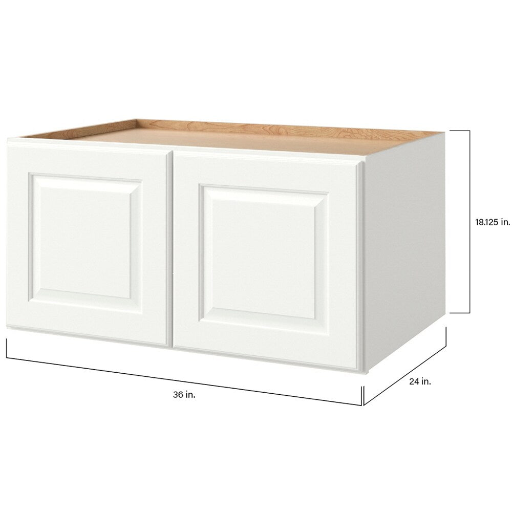 allen + roth Tilson 36-in W x 18.625-in H x 24-in D Linen Wall Fully Assembled Cabinet (Raised Panel Square Door Style)