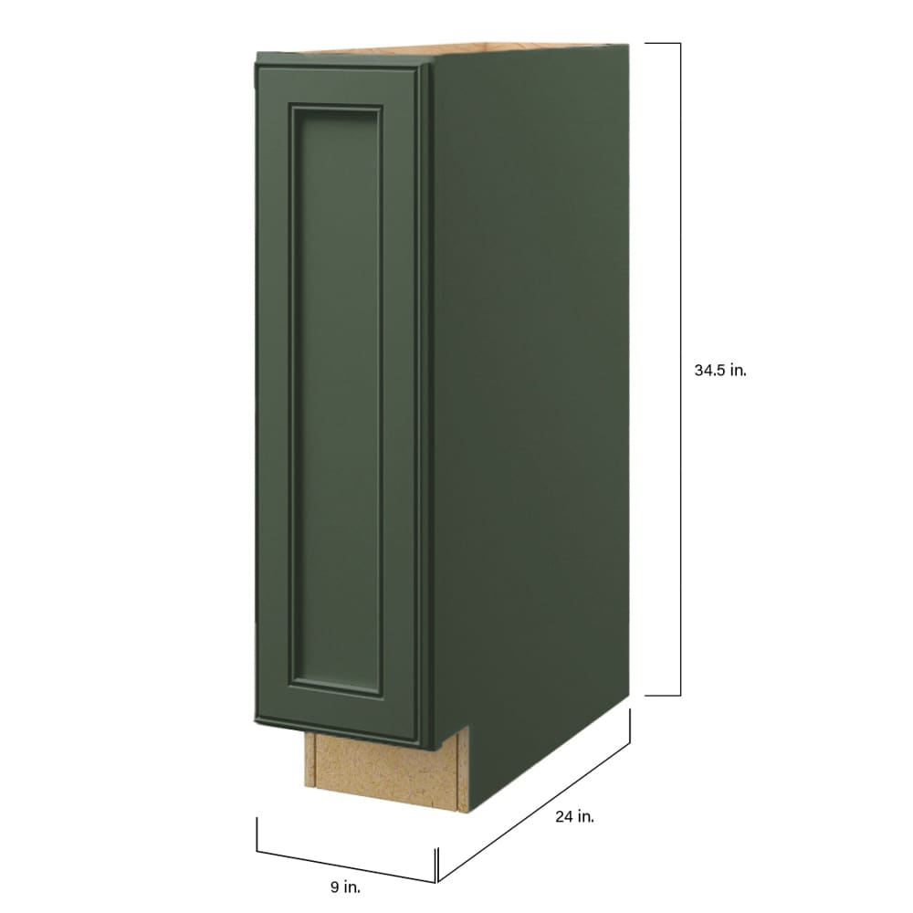 allen + roth Heathrow 9-in W x 34.5-in H x 24-in D Sage Maple Pull-out Tray Divider Base Fully Assembled Cabinet (Recessed Panel Mitered Style)
