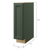 allen + roth Heathrow 6-in W x 30-in H x 12-in D Sage Open Cube Organizer Base Fully Assembled Cabinet (Recessed Panel Style)
