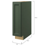 allen + roth Heathrow 9-in W x 34.5-in H x 24-in D Sage Base Fully Assembled Cabinet (Recessed Panel Mitered Door Style)