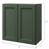 allen + roth Heathrow 24-in W x 24.5-in H x 12-in D Sage Wall Fully Assembled Cabinet (Recessed Panel Square Door Style)